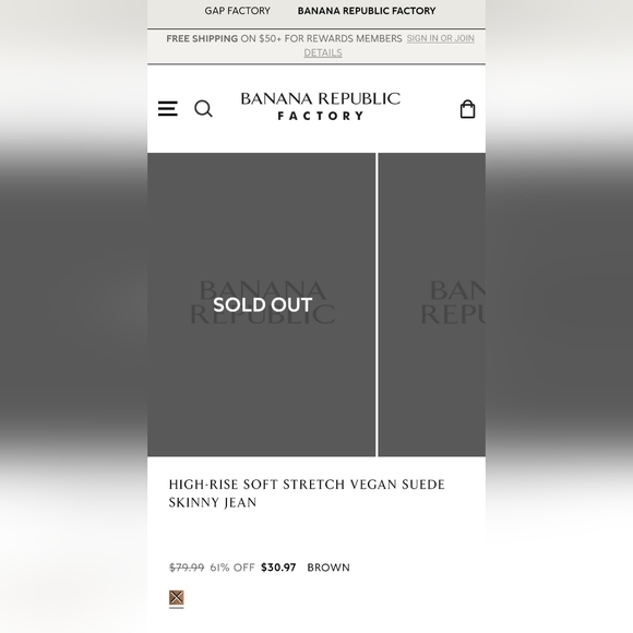 Banana Republic Faux Suede Skinny High Rise - Picture 7 of 7